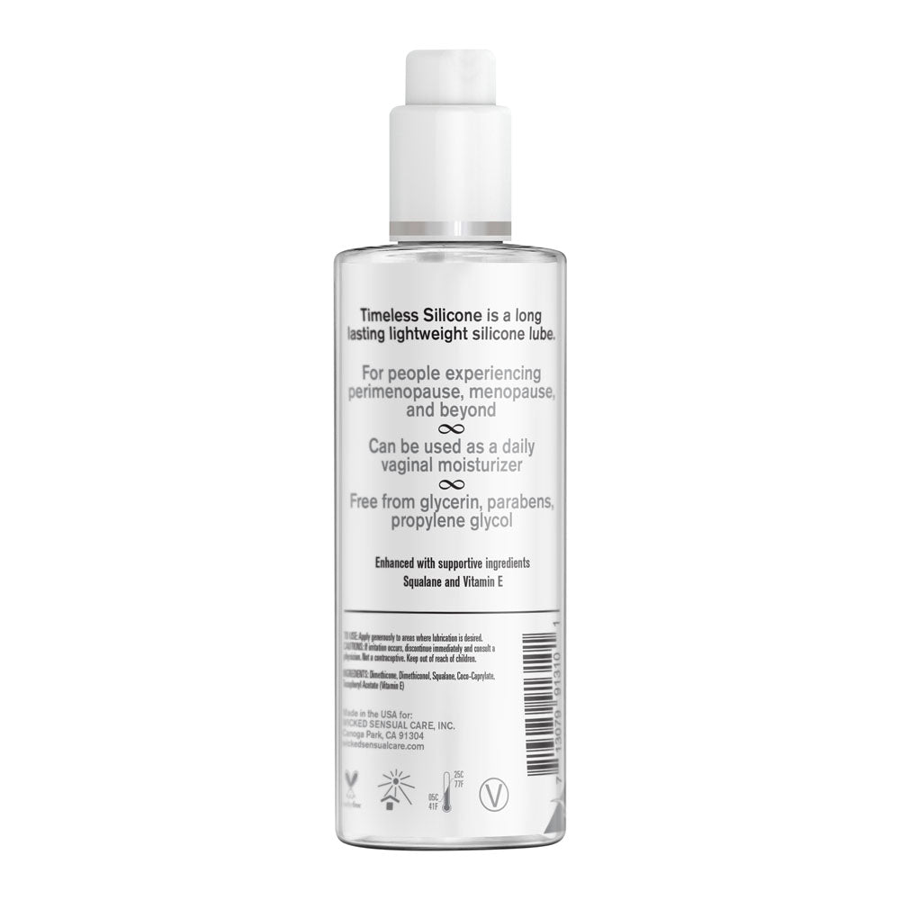 Wicked Simply Timeless Silicone Based Lubricant - 120 ml (4 oz) Bottle